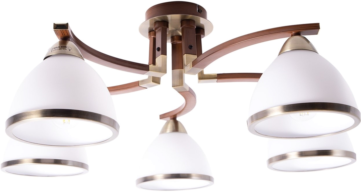 

Люстра Altalusse INL-9287C-05 Antique brass Walnut Е14 5x40 Вт