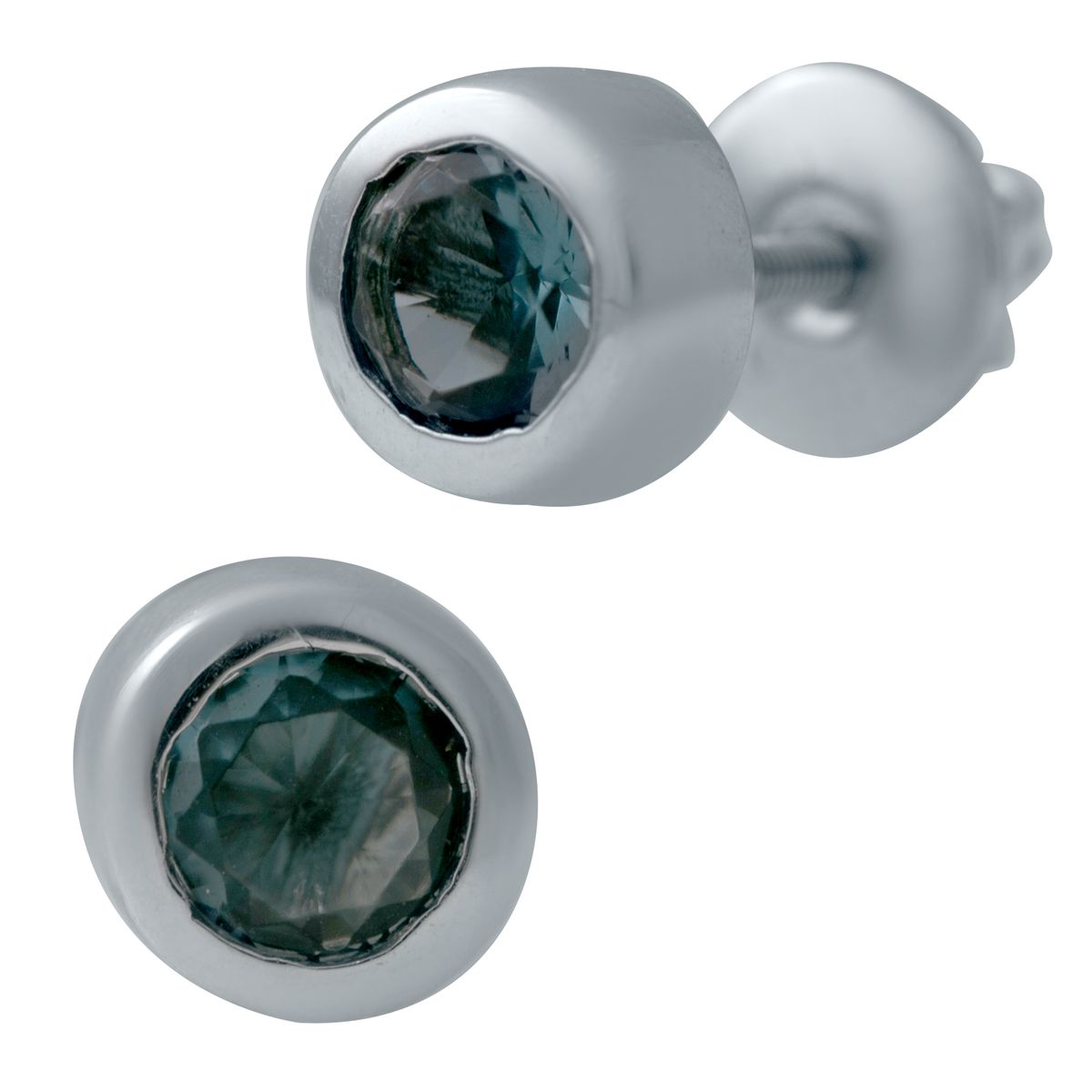 

Серебряные серьги SilverLine с натуральным топазом Лондон Блю
