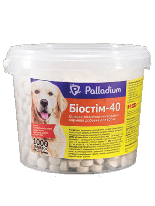 

Вітамінно-мінеральна добавка Palladium Біостим 40 для собак 1000 табл.