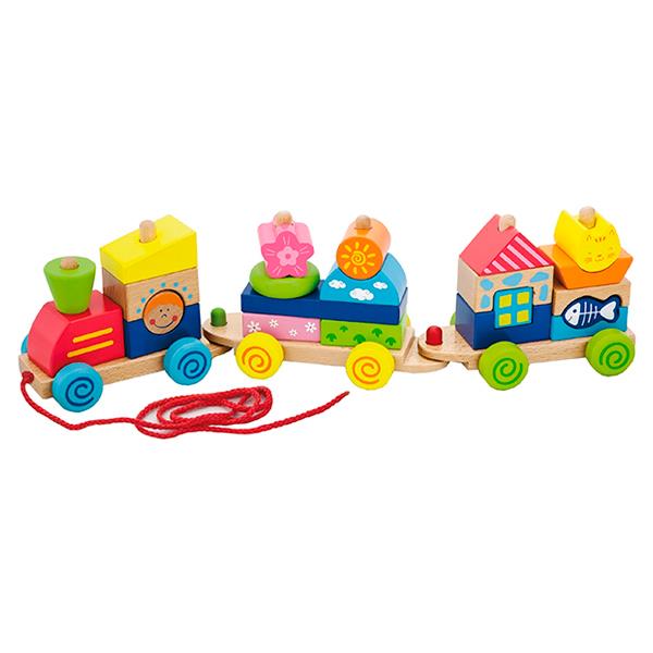 

Игрушка-каталка Паровозик Viga Toys 46,5х12х8 см Разноцветный 000013444