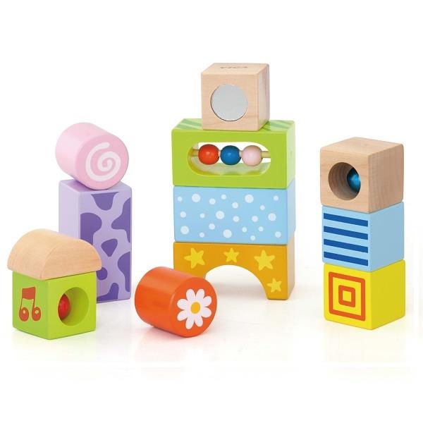 

Набор строительных блоков Погремушки Viga Toys 5х29х21 см Разноцветный 000013091