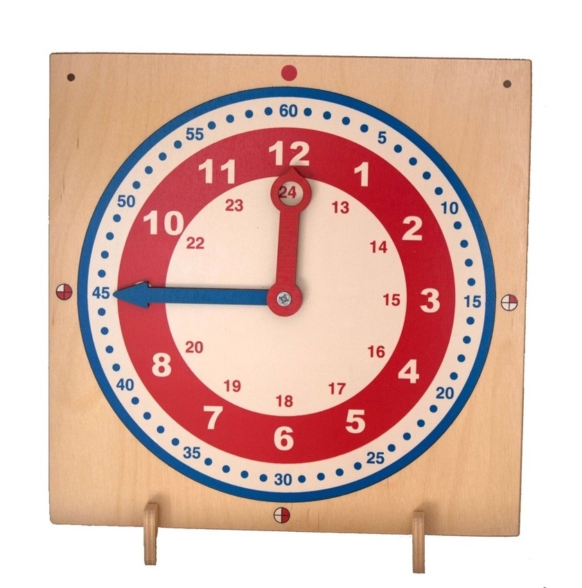 

Деревянный планшет Часы Lam Toys 24,5х24,5х0,6 см Разноцветный 000014354