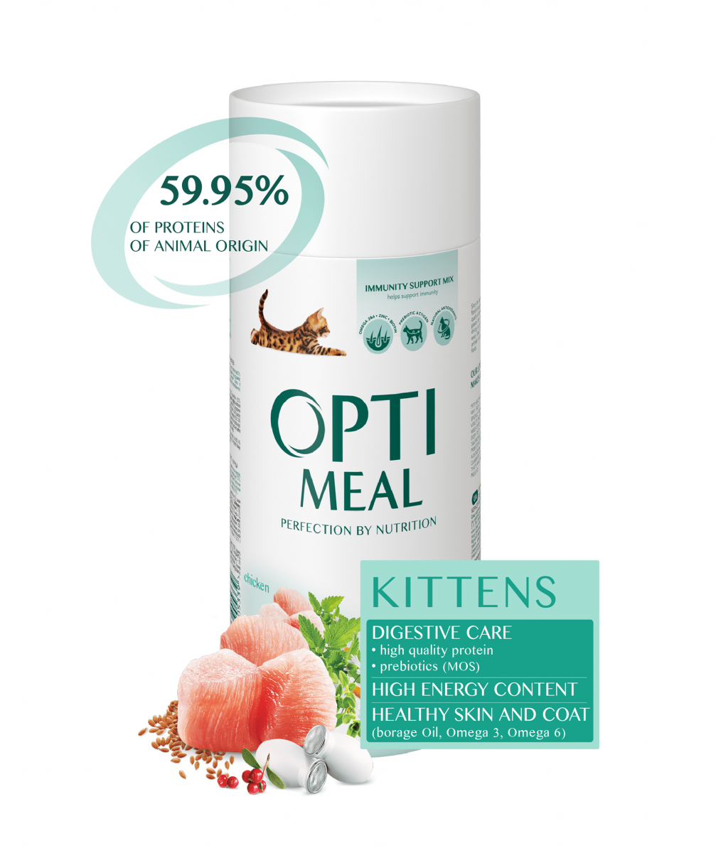 

Сухой корм для котят Optimeal с курицей 4 кг
