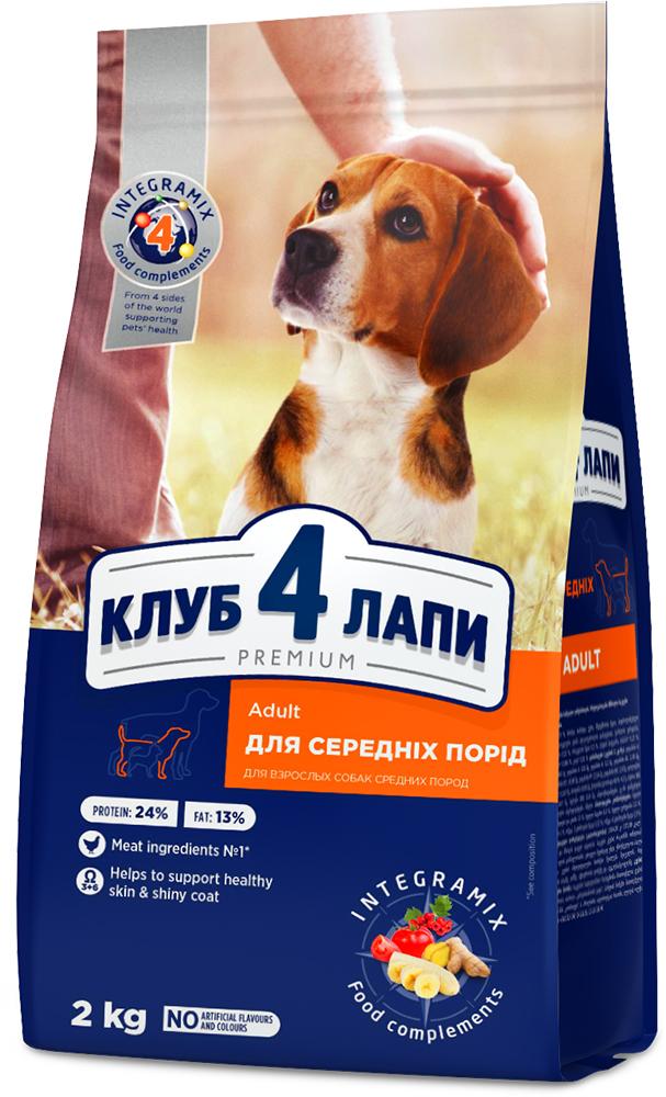 

Сухой корм для собак Клуб 4 Лапы Medium Breed 14 кг