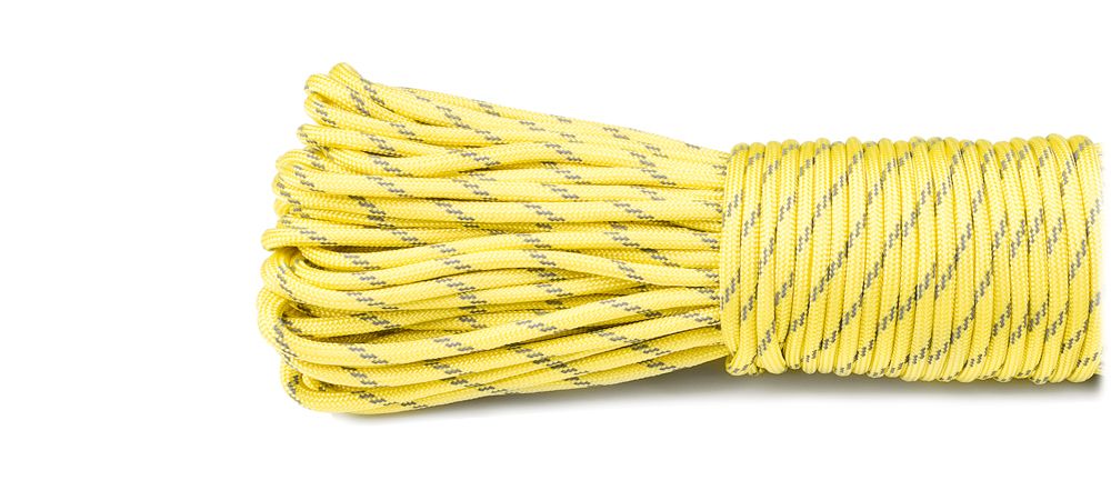 

Паракорд светоотражающий yellow #r3019, Paracord Type III reflective (30 метров)