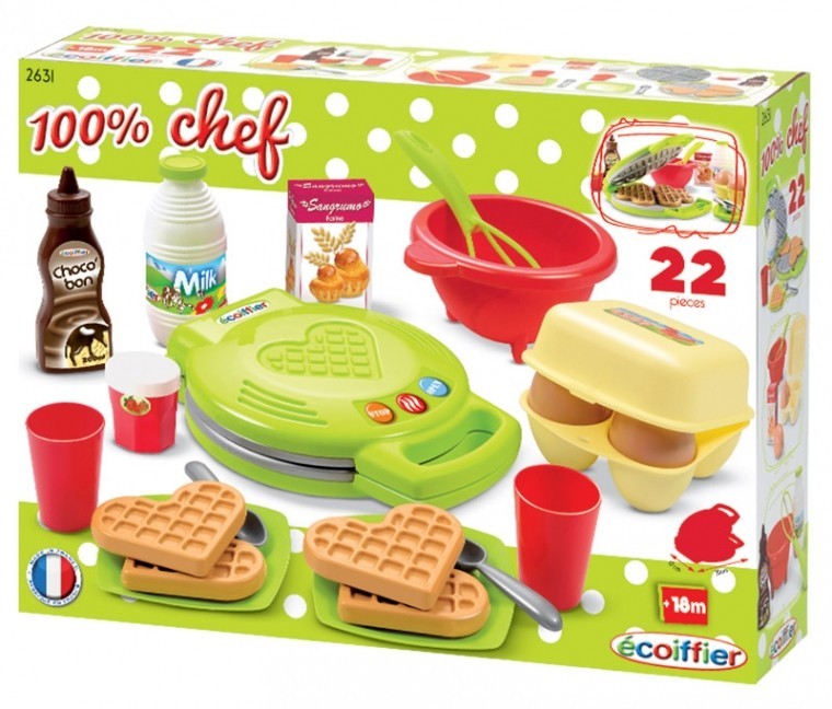 

Набор Ecoiffier Вафельница Chef с посудой и продуктами (2631)