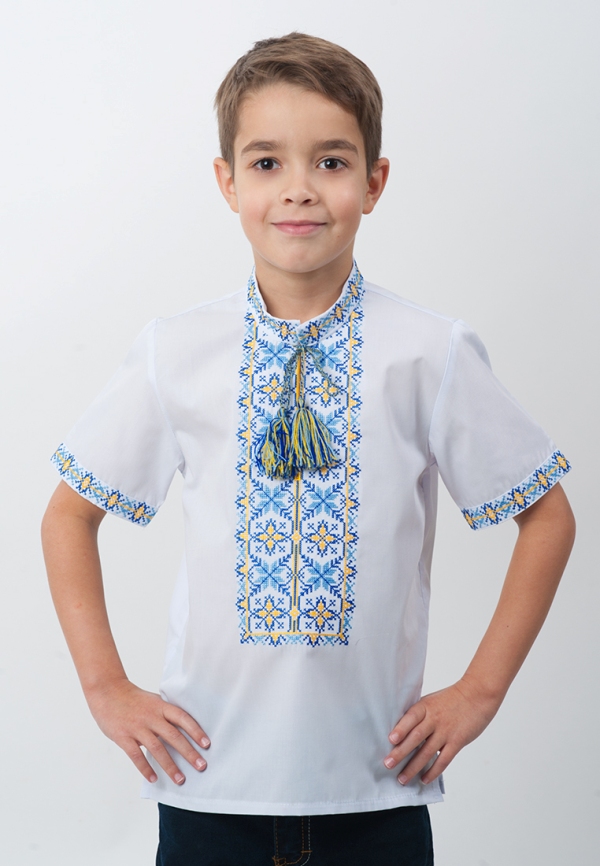 

Детская вышиванка Vyshyvanka 92 Белая 4414м-к.р.