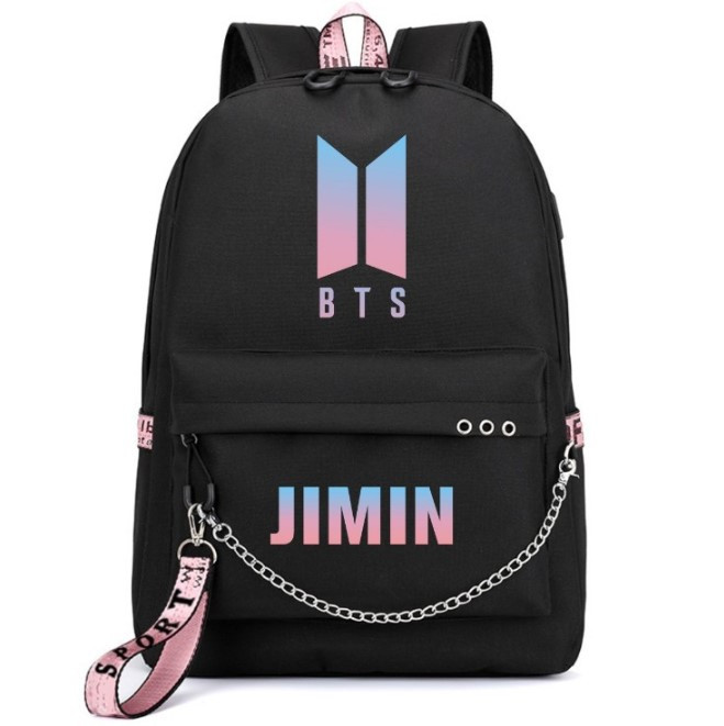 

Рюкзак Gravit Jimin (Пак Чи Мин) БТС - BTS Bangtan Boys Черный (6891)
