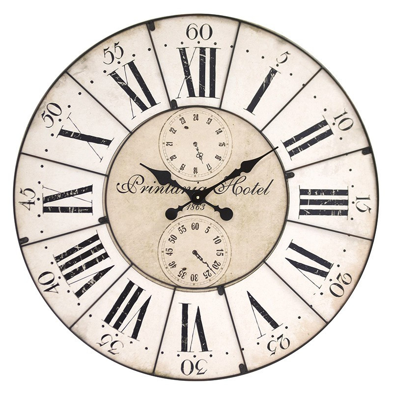 

Деревянные настенные часы Pastel Vintage в ретро стиле 80 см