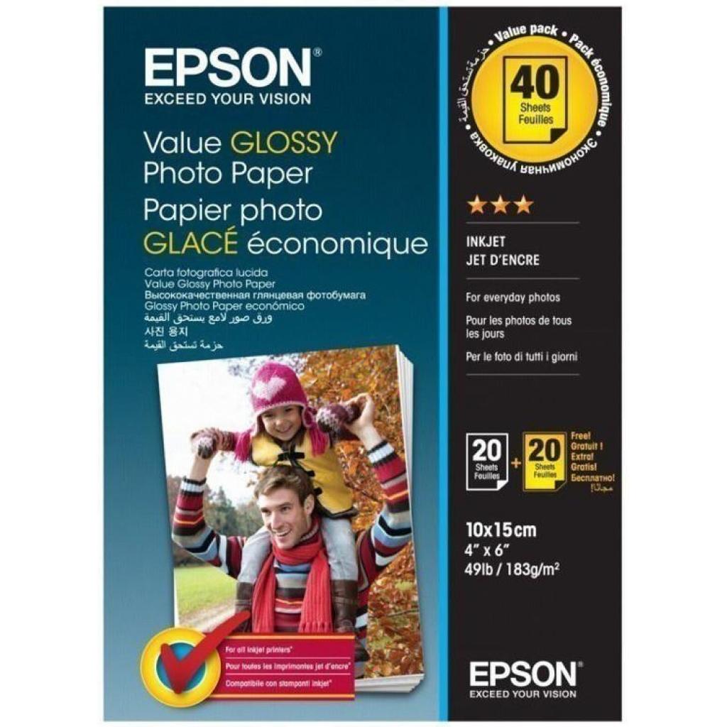 

Бумага EPSON 10x15mm Value Glossy Photo Paper 2х20 л. (C13S400044)
