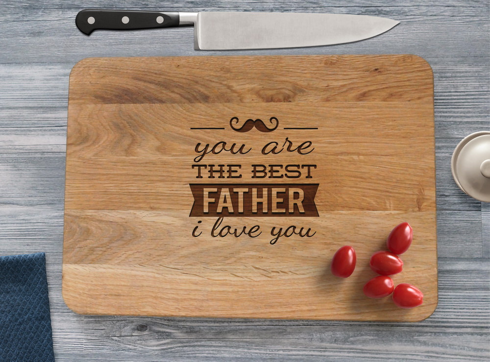 

Разделочная доска "You are the best father" 30х45 см, дуб, WOODPRESENT