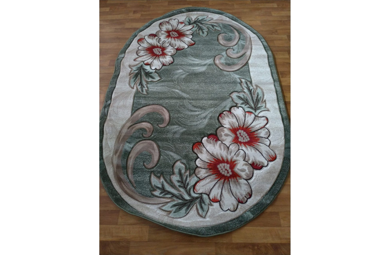 

Ковер стриженный Greencarpet MERAL 131 GREEN 2,50x4,00 Овал