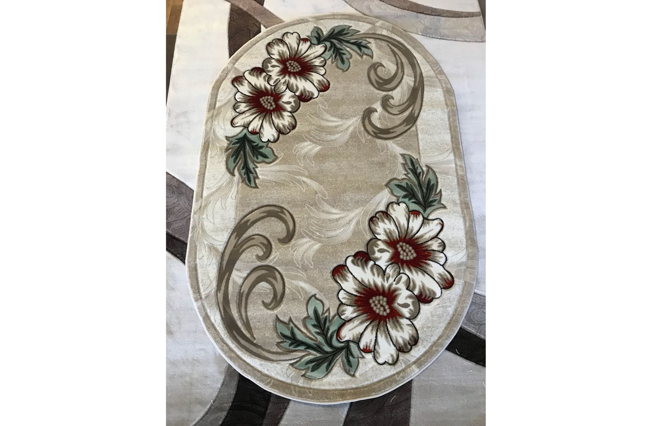 

Ковер стриженный Greencarpet MERAL 131 C.BEIGE 2,50x3,50 Овал