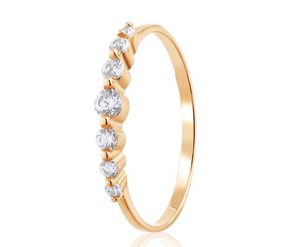 

Кольцо золотое с камнями SWAROVSKI Zirconia "Сабрина", КД4181SW, 17.5 размер