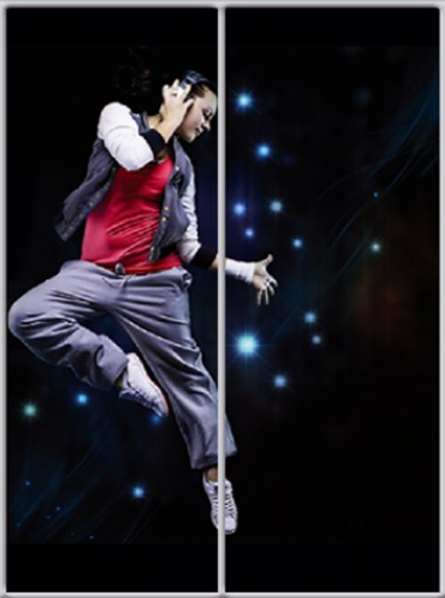 

Шкаф купе Luxe Studio Стандарт-1 Фотопечать Disco-4 1000x2000x600 двухдверный