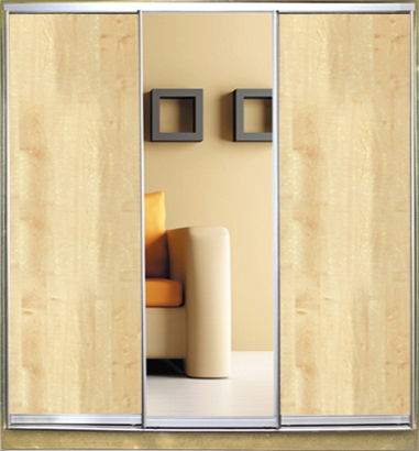 

Шкаф купе Luxe Studio Стандарт-1 ДСП/Зеркало 2200x2100x450 трехдверный