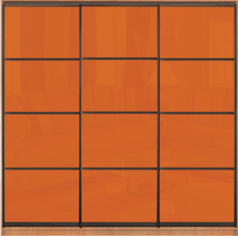 

Шкаф купе Luxe Studio Стандарт-1 Цветной комбинированный фасад 2200x2100x450 трехдверный