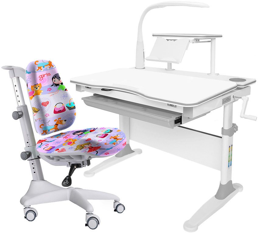 

Комплект Evo-kids Evo-30 G + Y-528 GL стол + лампа + кресло Match gray base