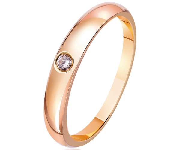 

Золотое кольцо с бриллиантом "Эмблема красоты", КД7427, 18 размер