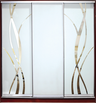 

Шкаф купе Luxe Studio Стандарт-1 Зеркало с Пескоструем-3 2300x2300x450 трехдверный