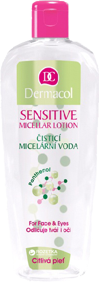Акція на Мицеллярная вода для очищения и снятия макияжа для чувствительной кожи  Dermacol Sensitive Micellar Lotion 400 мл (8590031103297) від Rozetka UA