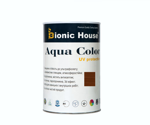 

Краска для дерева Bionic-House Aqua Color UV-protect 2,5л Орех А110