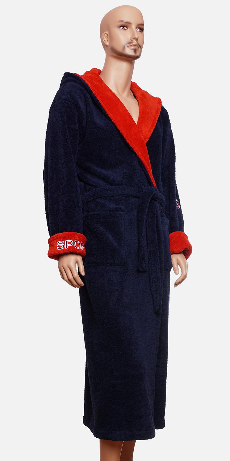 

Халат Winsom WM1724 XXL Синий с красным