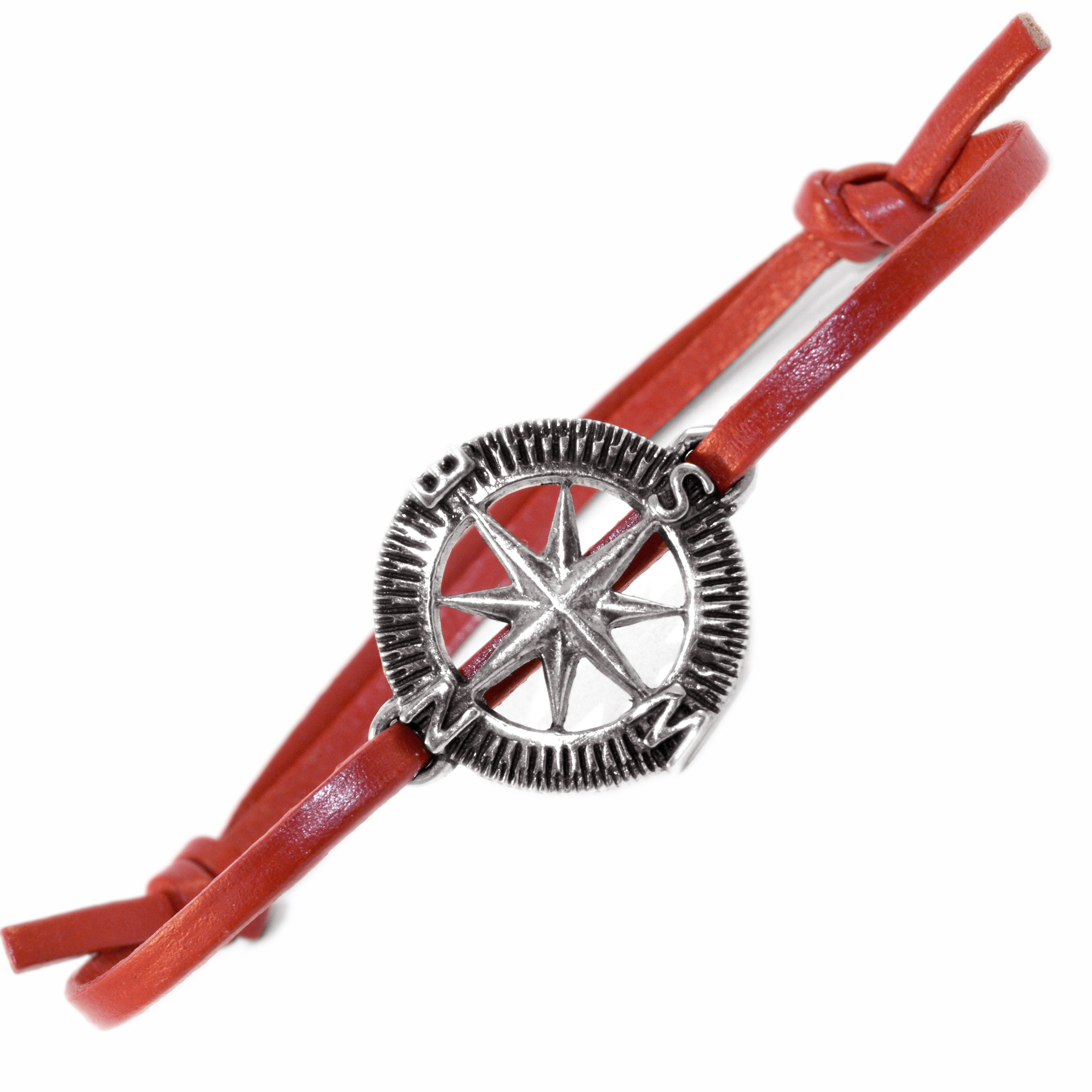 

Кожаный браслет с серебром EJ Compass EJB004-2