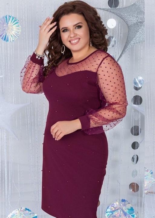 

Платье G&M k-62848 56 Размер цвет марсала