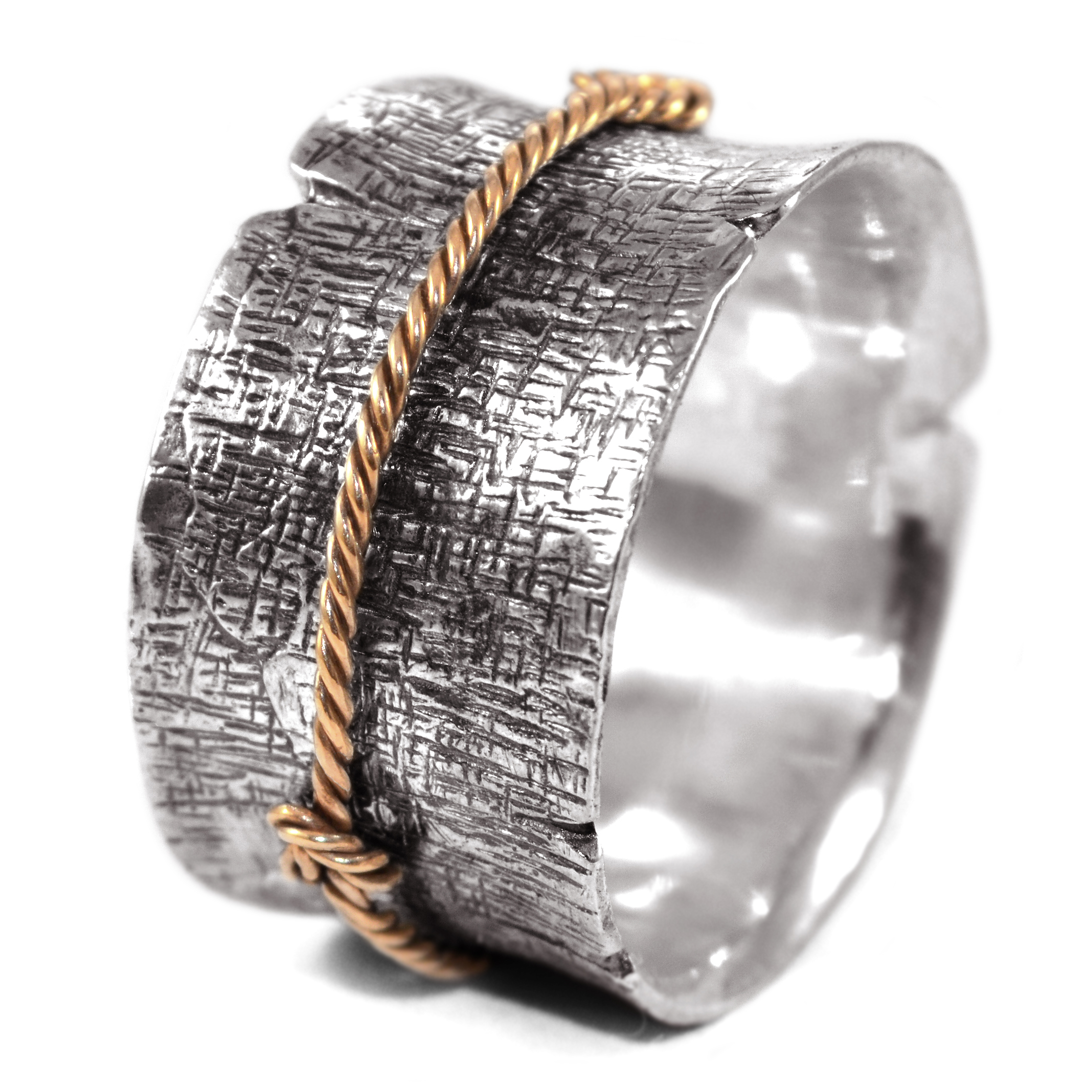 

Серебряное кольцо перстень с золотом EJ Abbot 16 EJK000