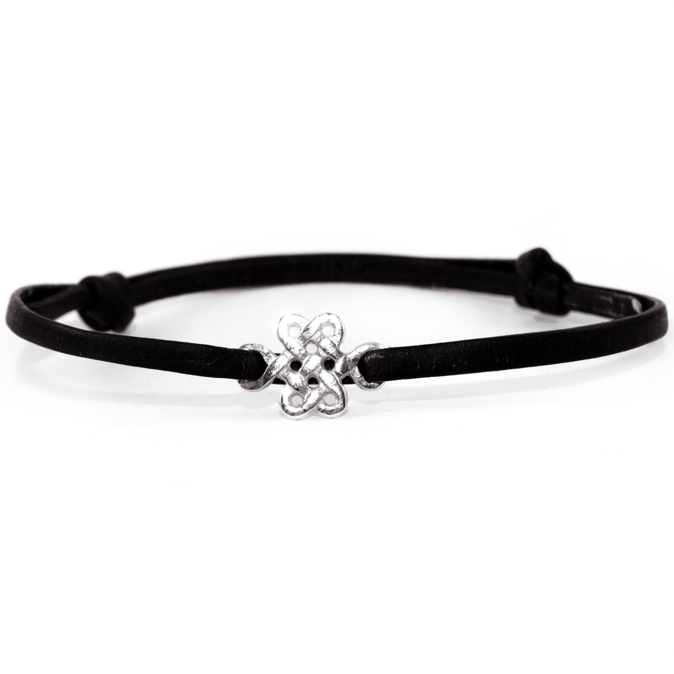 

Кожаный браслет с серебром EJ Mystic knot EJB023-1