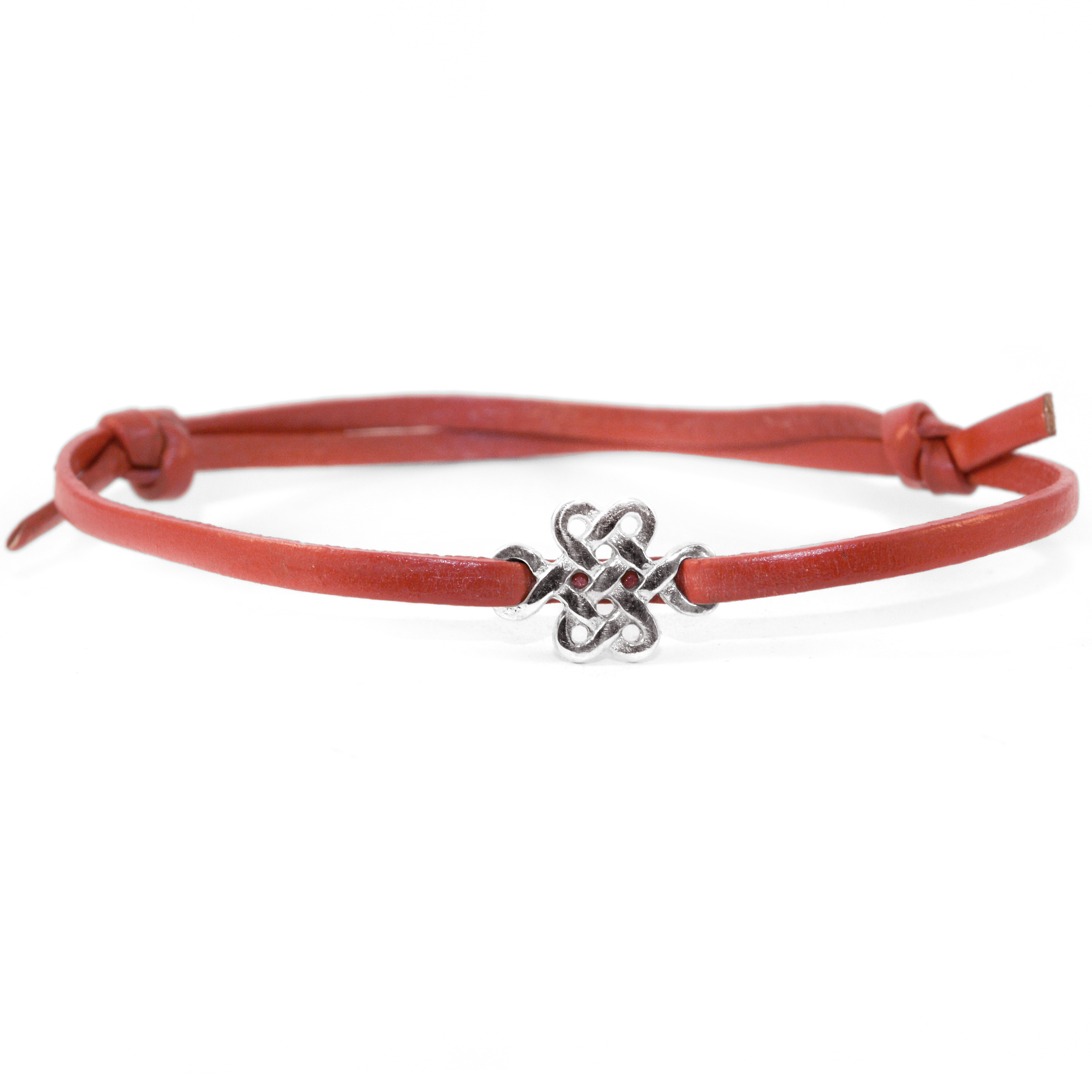 

Кожаный браслет с серебром EJ Mystic knot EJB023-2
