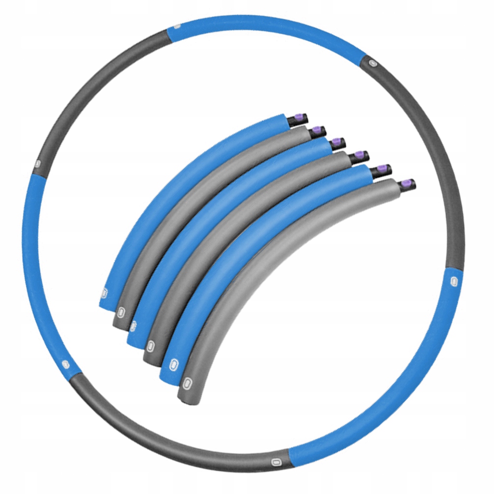 

Обруч массажный Hula Hoop SportVida 90 см SV-HK0216 Grey/Blue