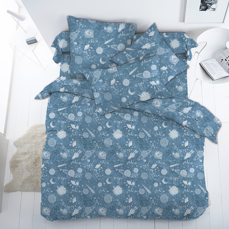 

Постельное белье Галактика CottonTwill 145х215 см Синий 000017546