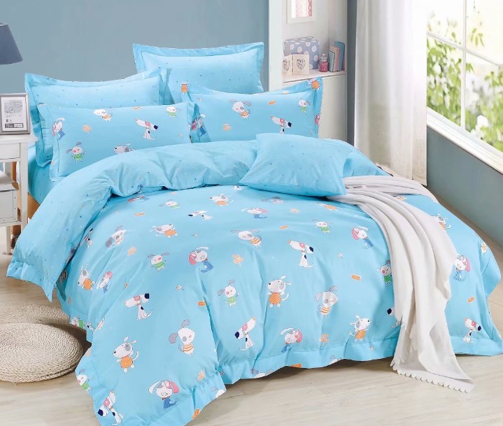 

Постельное белье Четвероногие друзья CottonTwill 145х215 см Голубой 000017252