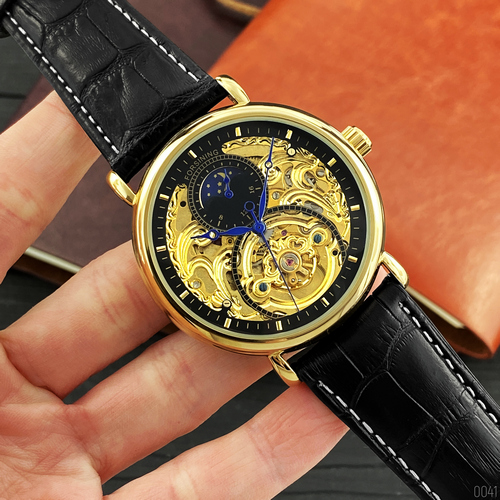 

Мужские наручные часы (1125 Gold-Black) Forsining 42 мм Золотой 000018023