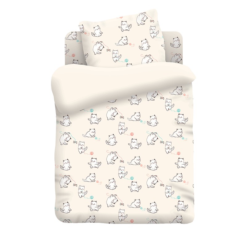 

Постельное белье Котята CottonTwill 145х215 см Белый 000017522