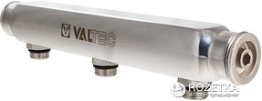 

Коллектор VALTEC из нержавеющей стали с межосевым расстоянием выходов 100 мм 1"х 1/2" нар. (8 вых.) (VTc.510.SS.060408)