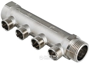 

Коллектор VALTEC с наружной резьбой 1" х 1/2" (4 вых.) (VTc.500.N.0604)