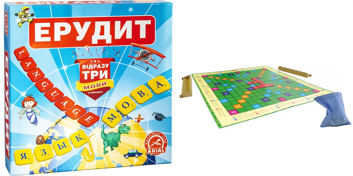 

Настольная игра Эрудит 3 языка Arial (50468) (60130)