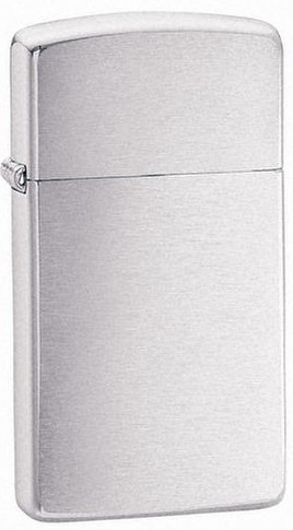 

Зажигалка Zippo узкая BRUSH FINISH CHROME 1600