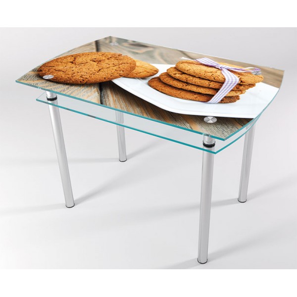 

Стол стеклянный "Jam" Печенье KT-02 120х80 см