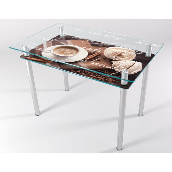 

Стол стеклянный "Jam" Чашка кофе KT-01 100х60 см