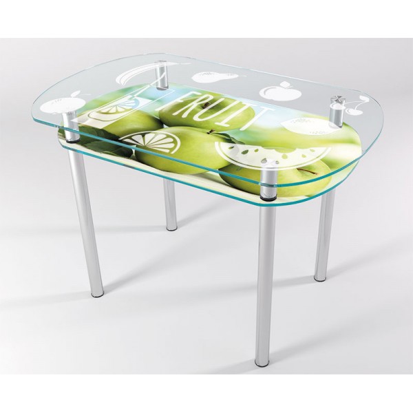 

Стол стеклянный "Jam" Яблоки KT-03 100х60 см