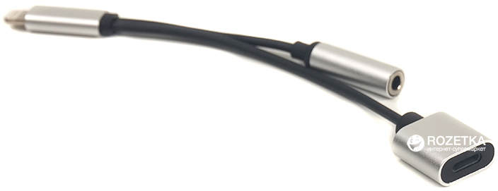 

Кабель-переходник PowerPlant Lightning 2 в 1 Audio 3.5 мм - Lightning