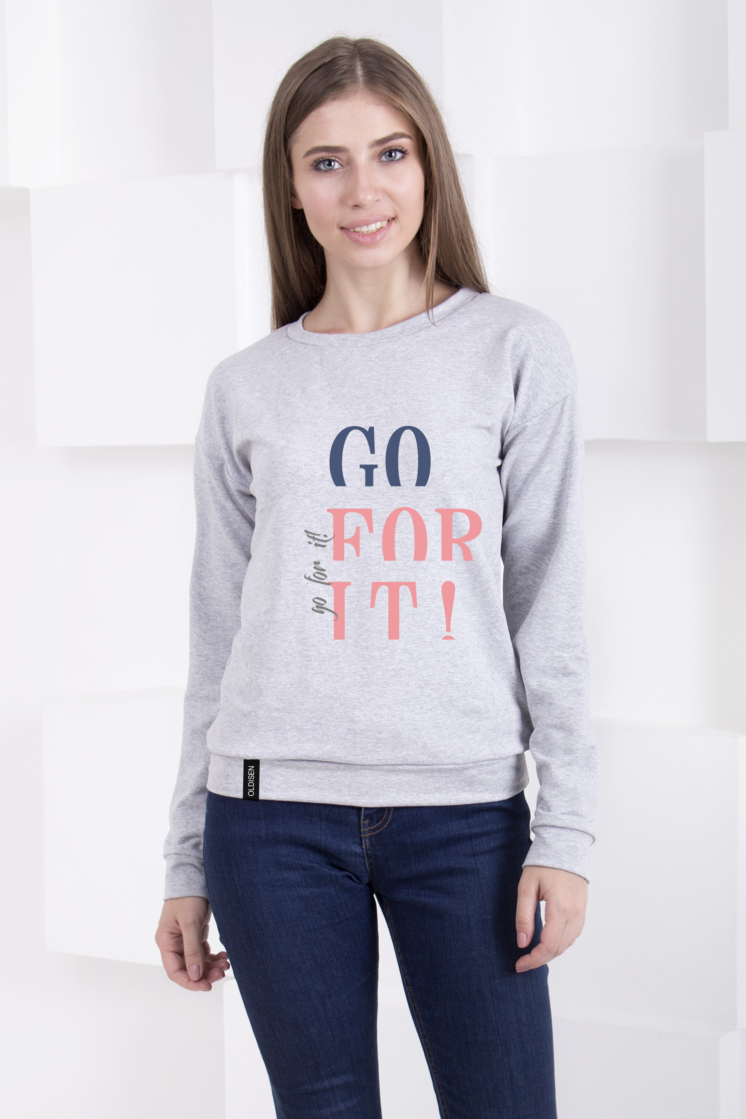 

Свитшот OLDISEN “Go” – Серый меланж, S | 42-44 SFG-01S