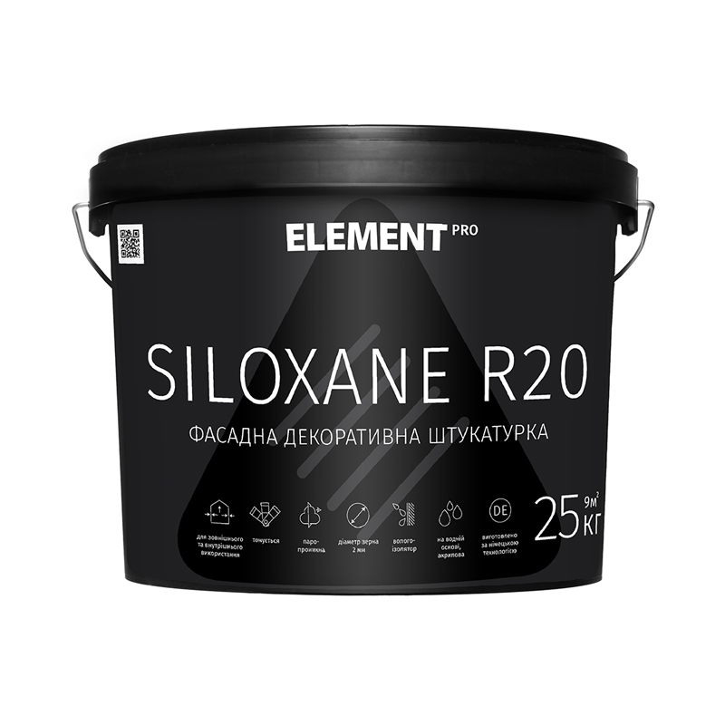 

Фасадная декоративная штукатурка SILOXANE R20 (база LAP) ELEMENT PRO 25 кг белый