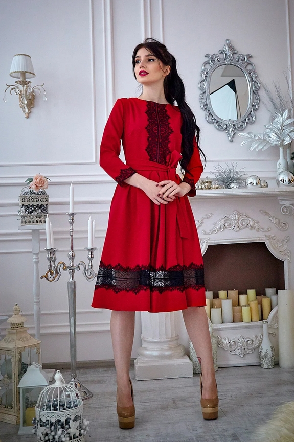 

Платье Angelina 11059-2 красное, Платье Angelina 11059-2 красное 50