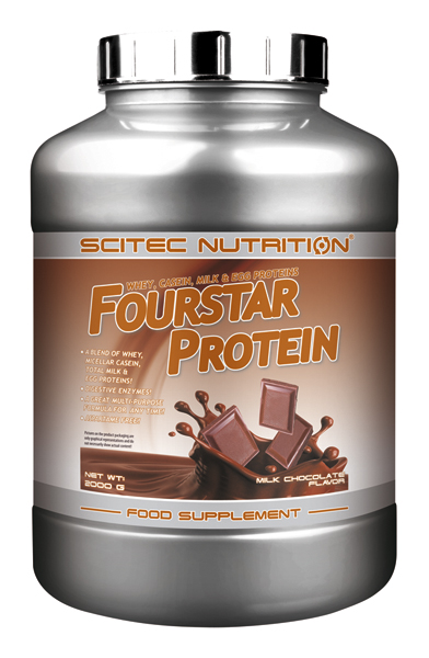 

Комплекс протеинов Fourstar Protein 2000gr SCITEC NUTRITION клубника белый шоколад