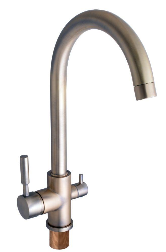 

Смеситель кухонный Globus Lux LAZER GLLR-0333 BRONZE БРОНЗОВЫЙ комбинированный